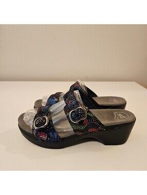 Dansko Sandals Womens Stainglass Mosaic Pattern Jewel Toned Size EU 41